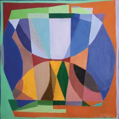 Abstract by Jaime Roque, oil on canvas, offered Oct 2020