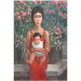 Ephraim Samson, Mother and Child, oil on canvas