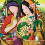 Mike S. Austria, Magkasintahan, oil on canvas