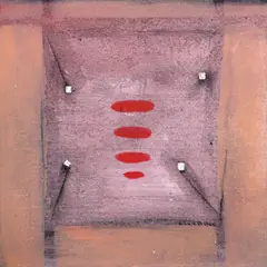 Abstract by Rene Robles, mixed media, offered Oct 2020