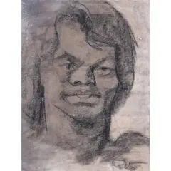 Untitled by Ren Quinio, oil on canvas, offered Oct 2020