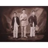 Keb Cerda, Untitled (3 Boys), oil on canvas