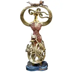 Toym Imao, For the Gods - Sa Baybayin Series, brass and wood