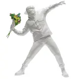 Flower Bomber (White) by Banksy x Brandalism x Medicom, polystone (with box), offered Oct 2020