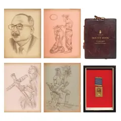 Galo B. Ocampo, Sketch book with four pastel paintings &  AAP Medal