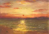 J.D. Castro, Sunset, oil on canvas