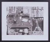 Steven Bird, Artist’s Studio, etching and aquatint