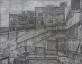 Alvin Zafra, Doroth, limestone on sandpaper