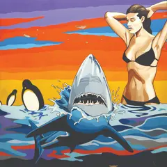 Ronald Caringal, The Desire of the Heart is to Swim in Fear, oil on canvas