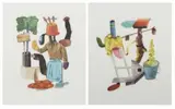 Jacob Lindo, The Question is Not the Answer, 1 and 4, collage on paper