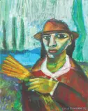 Onib Olmedo, Woman With Yellow Blossom