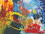 Michael Hansen, Abstract ), enamel/oil on canvas