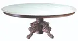 Untitled by Round Marble-Top Table possibly Ah-Tay 19th Century, narra and marble, offered Mar 2020