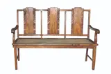 Art Deco Three-Seater Settee, Untitled, narra and solihiya