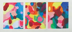 Dranreb Belleza, Abstract (Triptych), acrylic on paper