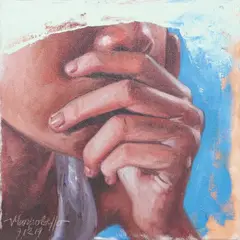 The Thinker by Marko Bello, oil on canvas, offered Jan 2020