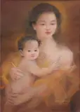 Domeng Lobordo, Mother and Child, pastel on paper