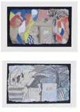 Roy Veneracion, “Being I & II", Mixed media on paper