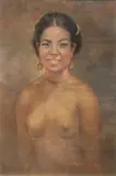 Peter Alcantara, Portrait of a woman, pastel on paper