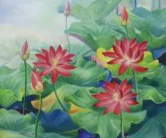 Still Life by Lacson, oil on canvas, offered Apr 2019