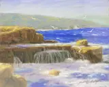 Pina Hidalgo, Landscape, pastel on paper