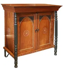 Untitled by Ilocos Comoda de Poste, Narra with bone inlay, offered Apr 2019