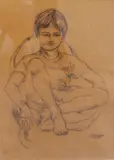 Edsel Moscoso, Untitled, charcoal on paper