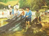 Gene de Loyola, Fisherman, oil on canvas