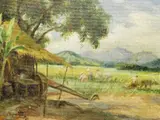 Oscar Espiritu, Untitled, oil on masonite board