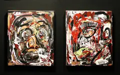 Untitled by Mark Hernandez, acrylic on canvas, offered Oct 2018