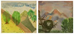 Philippine School, a.) Untitled b.) Untitled, oil on cloth