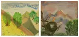 Philippine School, a.) Untitled b.) Untitled, oil on cloth