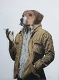 Reybert Ramos, Untitled (Dog), oil on canvas
