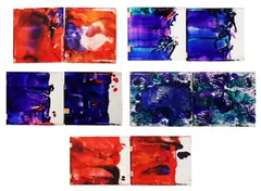 Ofelia Gelvezon-Tequi, Set of 10pcs Glass Paintings, acrylic on glass