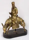 A riding Chinese scholar, Republican period, Porcelain