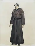Botong Francisco, J. Padre Simon, watercolor on paper