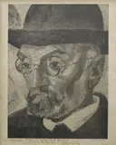 Daniel Vázquez Díaz, Portrait of Miguel de Unamuno Spanish poet and playwright, lithograph