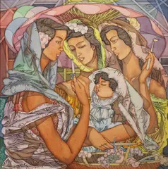 Binyagan by Jeff Dizon, mixed media, offered Jul 2018