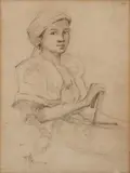 Fernando Amorsolo, Untitled, pencil on paper
