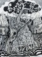 Jun Martinez, Untitled, pen and ink on paper