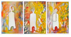 Francisco Viri, a.) The Sentry b.) The Miniature Epic c.) The Blood of the Spirit, watercolor on paper