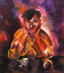 Untitled by Marcel Antonio, Oil on canvas, offered Jul 2017