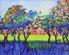 Larry Leviste, Tree, oil on canvas