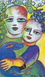 Mirka Mora, PA Under the Vines 1990 pastel on paper, drawing