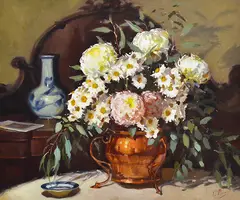 Patricia Moran, MS Still Life oil on canvas, oil
