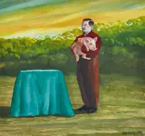 Graeme Drendel, REOFFER JUNE 2014 CONFIRMED - VT $1,200-1,800 r. $800 i) Man with Pet, 1998, pair of works gouache on paper