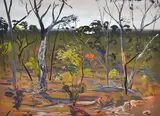 Ian Armstrong, KW After the Fire 1972 gouache on board signed and dated lower left: Ian Armstrong '72 54.5 x 74.5cm, watercolor