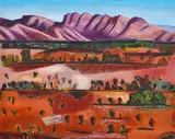Jeffrey Makin, Wilpena Pound 1987 oil on canvas signed lower right: Makin 122 x 153cm