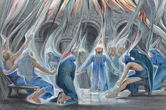 Estella Canziani, Pentecost gouache and ink signed lower right: Estella Canziani 33.5 x 49cm, watercolor