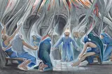 Estella Canziani, Pentecost gouache and ink signed lower right: Estella Canziani 33.5 x 49cm, watercolor